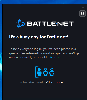 World of Warcraft connecting screen stuck on logging into game server