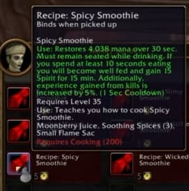 Spicy Smoothie: Packed with hot spices to kickstart your regeneration in the field.