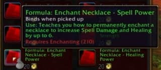 Enchant Necklace - Spell Power: Increases raw magical damage capability.