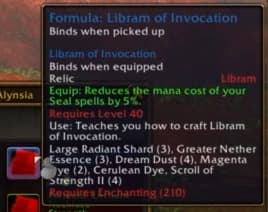 Libram of Invocation: Channeled to enhance divine blessings and spell output.