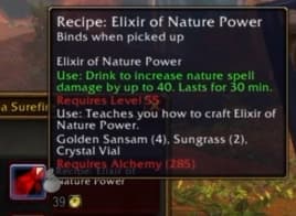 Elixir of Nature Power: Specifically enhances the potency of Nature-based damage and spells.