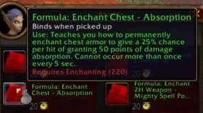 Enchant Chest - Absorption: Grants your chest armor a chance to absorb incoming damage on hit.