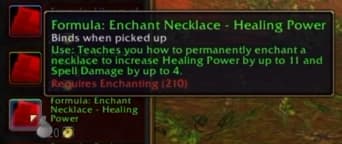Enchant Necklace - Healing Power: Imbues pendants with restorative life energy.