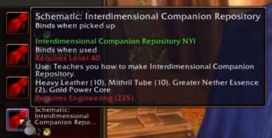 Interdimensional Companion Repository: A mysterious device presumably designed to store or summon extra companions.