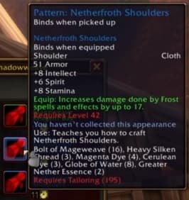 Netherfroth Shoulders: Premium specialized gear for frost-oriented spell slingers.