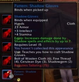 Shadow Gloves: Complementary dark accessories to round out the set.